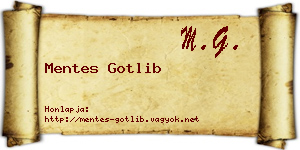 Mentes Gotlib névjegykártya